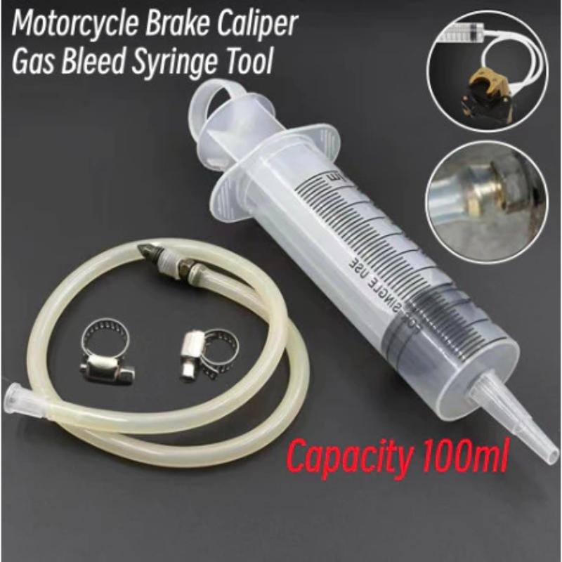 Hydraulic Brake Bleed - 新型ユニバーサル100mlバイクキットブレーキキャリパーガス抜きシリンジツール、油圧ディスクブレーキバイクエア抜きツール