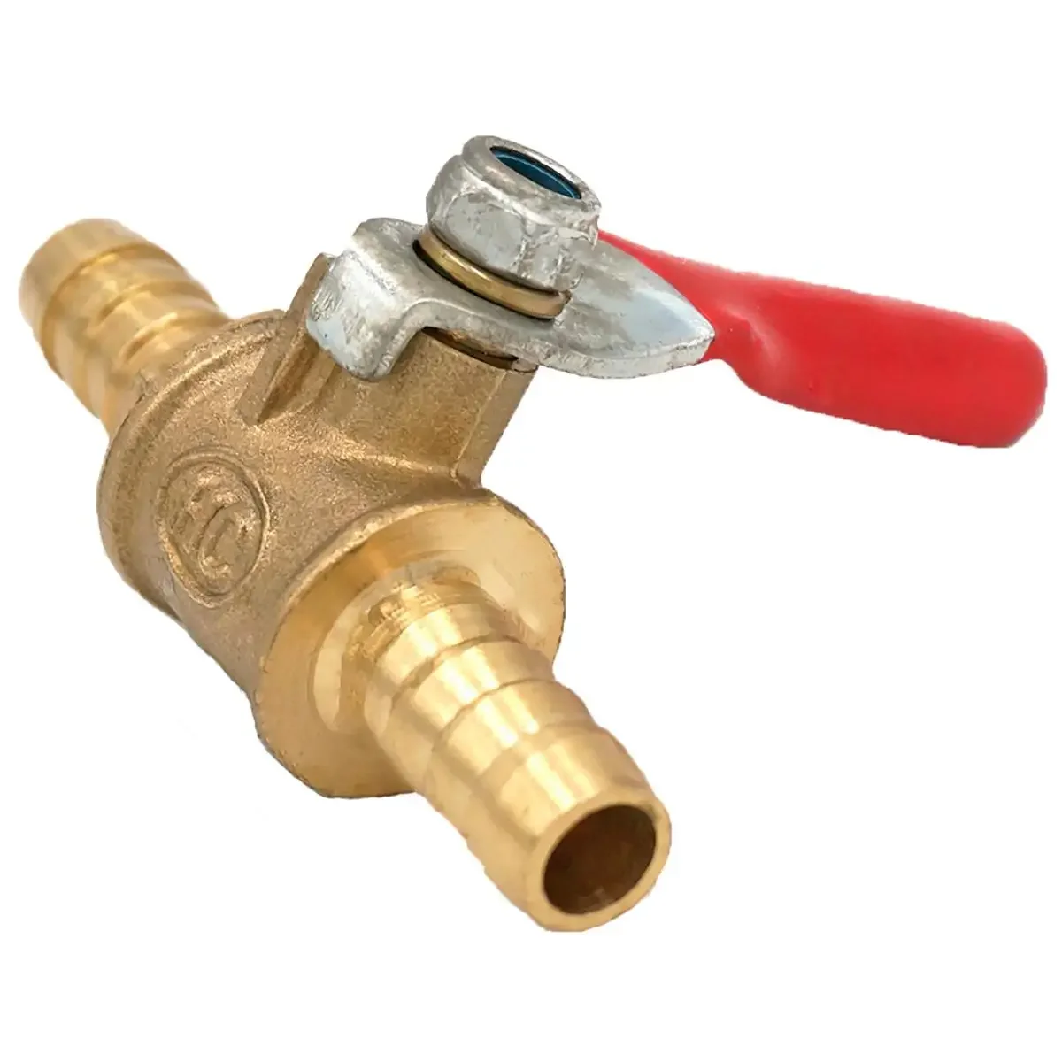 Spoke Nipple Brass - フィットチューブid 6/8/10/12/14ミリメートル有刺鉄線イコール真鍮ボールバルブ赤ハンドルの水空気