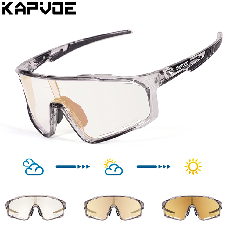 Mountain Biking Sport - Kapvoe-男性と女性のためのフォトクロミックサイクリンググラス,マウンテンバイクサングラス,スピードスポーツ,マウンテンバイク,自転車,サイクリングゴーグル