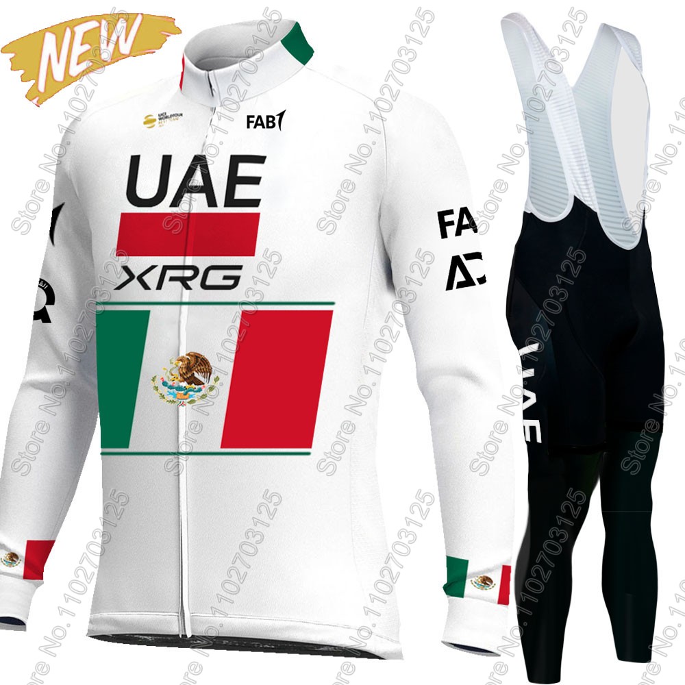 Mountain Biking Shirts - UAEチーム サイクリング 2026 メキシコ ジャージセット メンズ