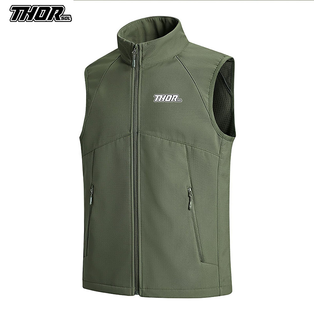 Mountain Biking Jacket - THORSOL 冬サイクリングベスト防風男性 MTB ジレ Chaleco Ciclismo
