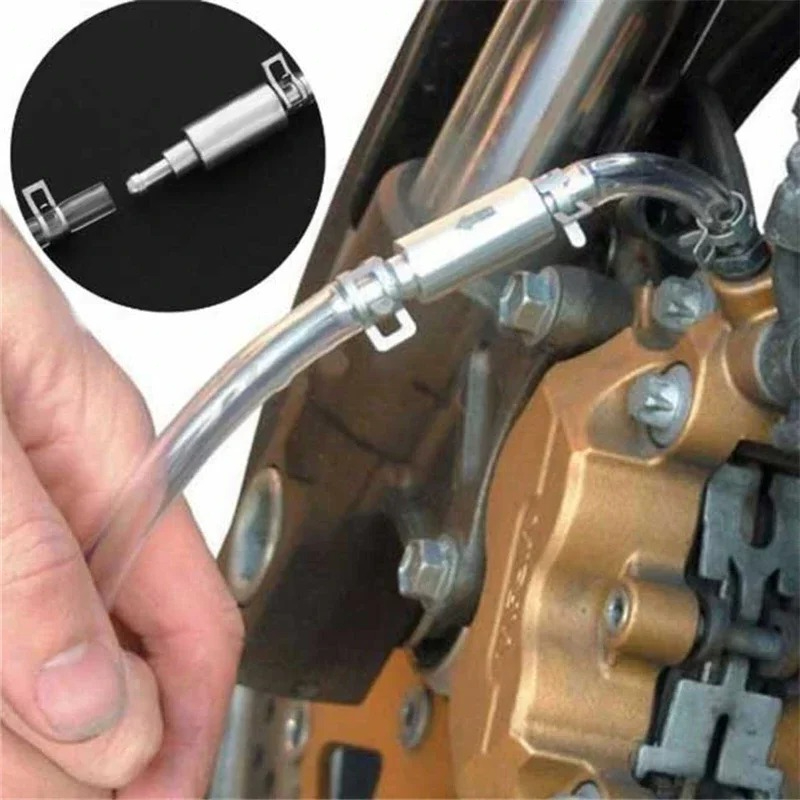 Hydraulic Brake Bleed - 車のクラッチとブレーキ用の特別なブリーダーホースキット - 交換用アダプター付き油圧一方向バルブチューブブリーディングツール