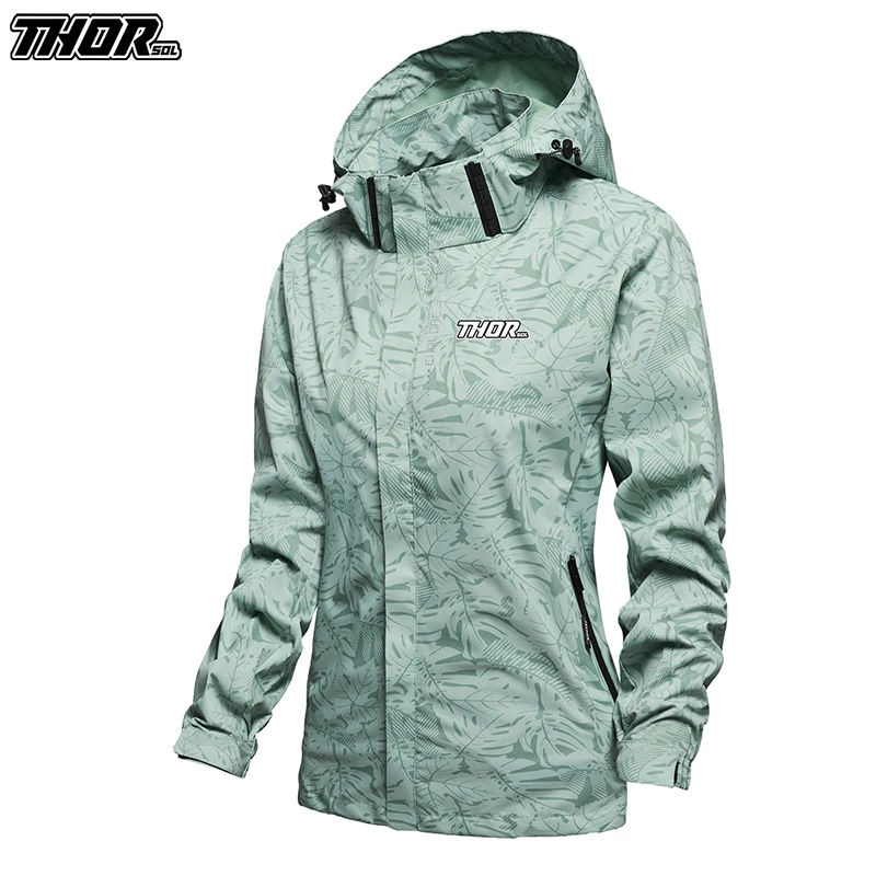 Mountain Biking Sport - THORSOL Ropa Mtb エンデューロ女性ハイキングスポーツフード付きコートレディース防水サイクリングジャケットマウンテンバイクウインドブレーカー自転車ウェア