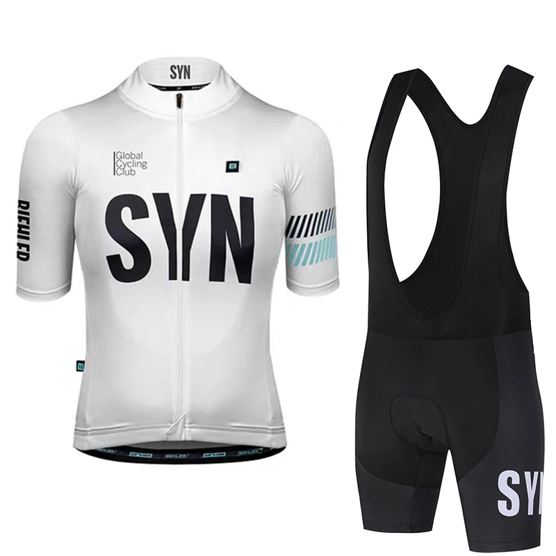 Mountain Biking Shirts - SYN メンズサイクリングジャージ 夏用ロードバイクサイクリングスポーツシャツ サイクリングビブ MTB 吸汗速乾サイクリングショートセット