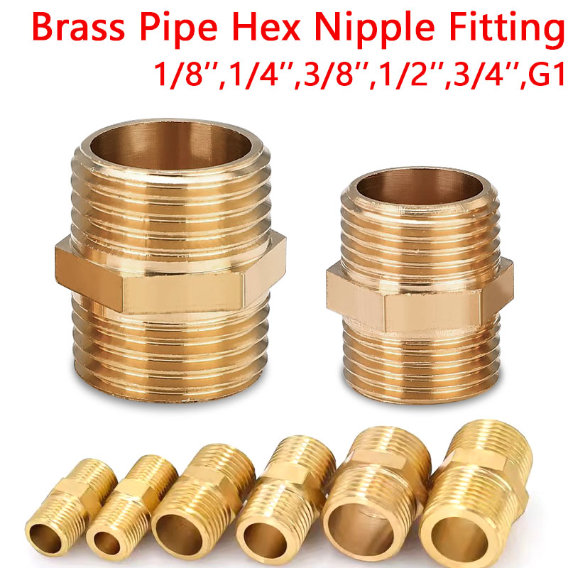 Spoke Nipple Brass - 真ちゅう製パイプ六角ネジフィット、オススレッド、クイックアダプターカプラー、水、油、ガス、1、8 