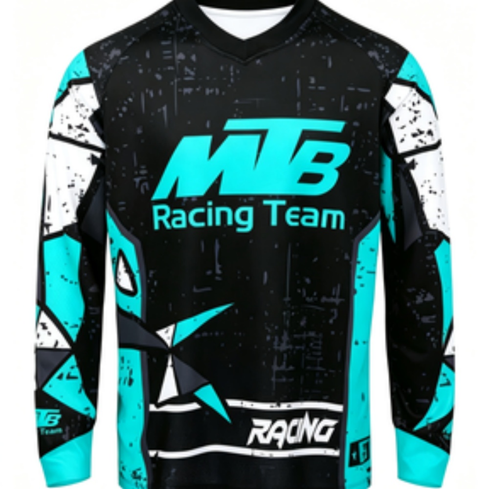 Mountain Biking Usa - チームロングスリーブスポーツトップ 通気性速乾素材 プロ仕様サイクリングデザイン マウンテンバイク＆カジュアルウェア用