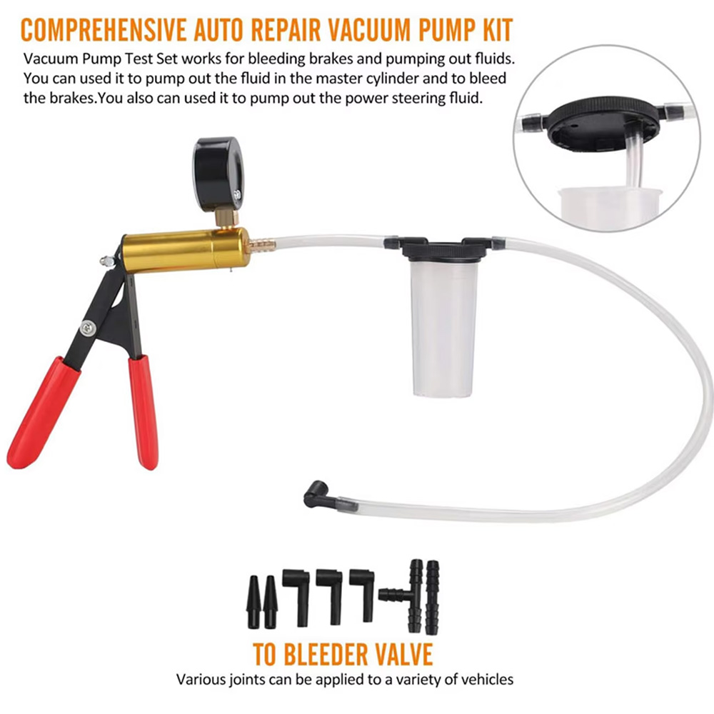2in1手動真空圧力ポンプブレーキフルードドレンキット真空ピ - Hydraulic Brake Bleed のレビューと価格
