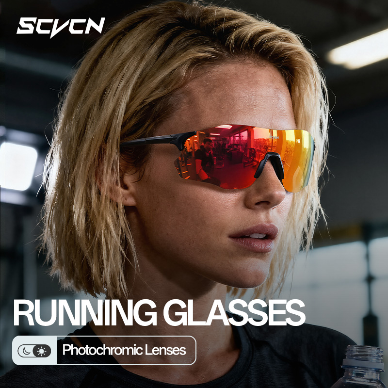 SCVCN フォトクロミックリムレスサングラス男性用サイクリ - Mountain Biking Sport のレビューと価格