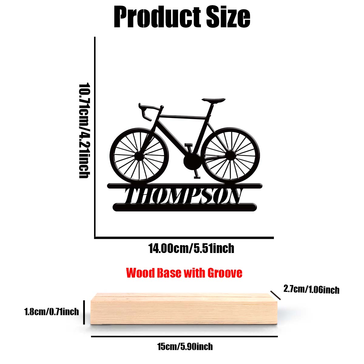 1個入りカスタムマウンテンバイク木製ベースメタルアートオーナ - Mountain Biking Gifts のレビューと価格