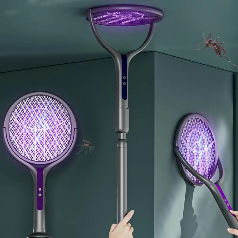 回転ヘッド式虫除けラケット、自動蚊取り器、充電式電気ハエたた - Head Racket Boom のレビューと価格