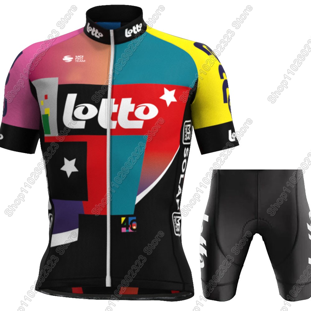 ロトチーム2025サイクリングジャージセット サマーベルギー - Mountain Biking Shirts のレビューと価格