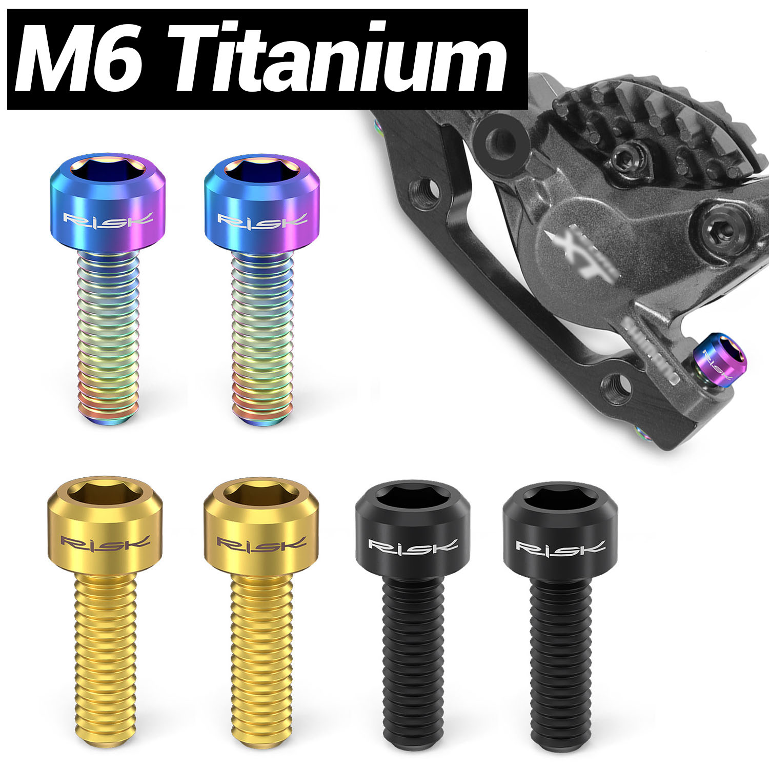 チタンブレーキキャリパースクリューM6チタンボルト20mm  - Hydraulic Brake Bleed のレビューと価格