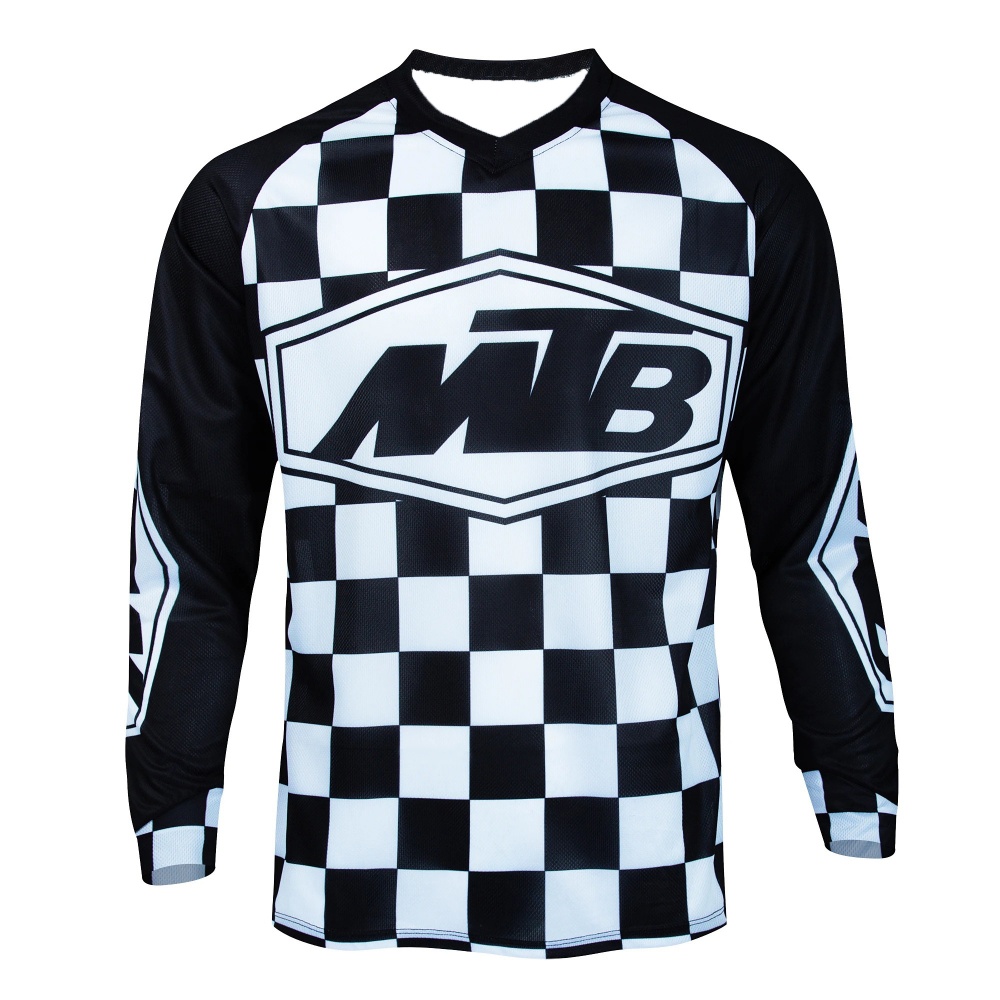 アウトドアサイクリング長袖トップス MTB プリント通気性メ - Mountain Biking Jersey のレビューと価格