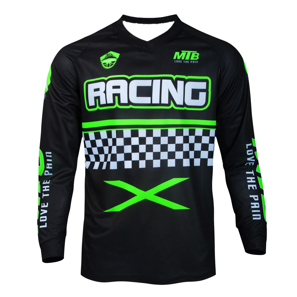 アウトドアサイクリング長袖トップス MTB プリント通気性メ - Mountain Biking Jersey のレビューと価格