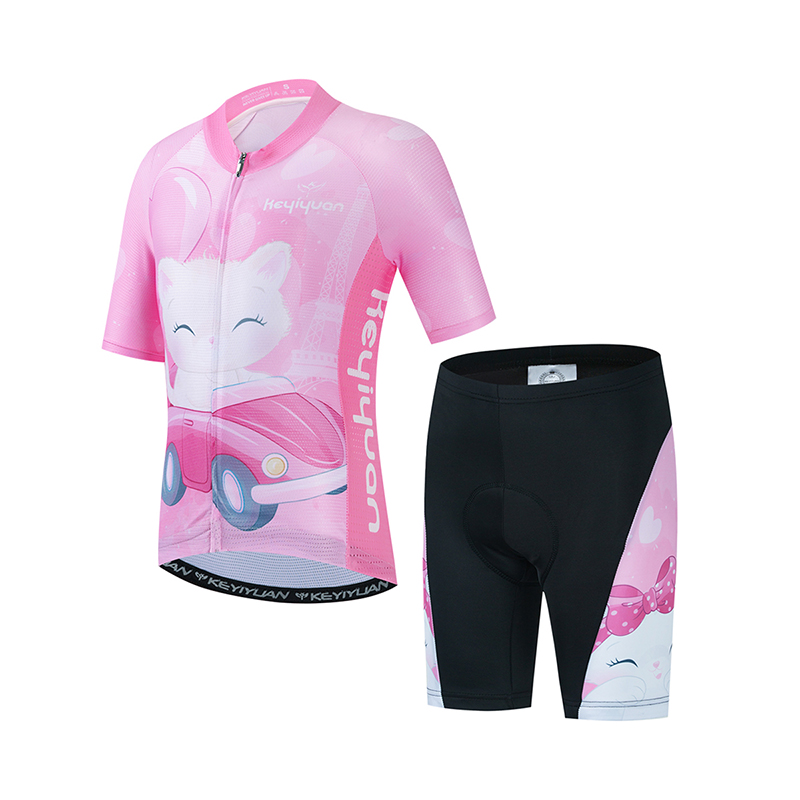 Keyiyuan-子供用サイクリングジャージ,半袖サイクリン - Mountain Biking Shirts のレビューと価格