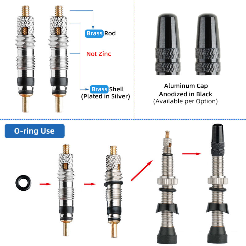 2個deemount 60ミリメートル自転車チューブレス仏式 - Spoke Nipple Brass のレビューと価格