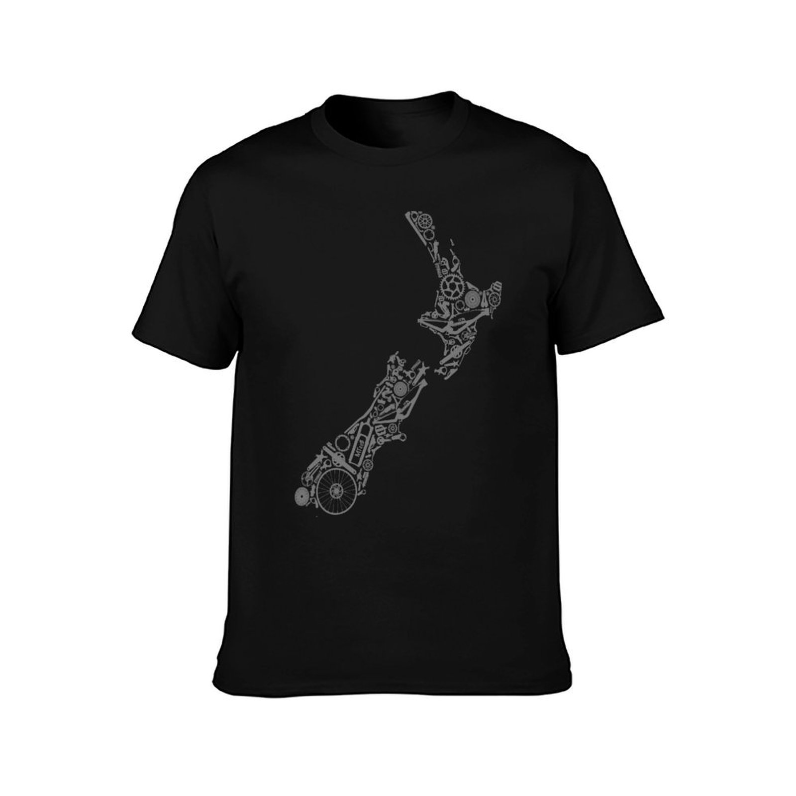 ニュージーランド - グレー、マウンテンバイクの国 Tシャツ - Mountain Biking New Zealand のレビューと価格
