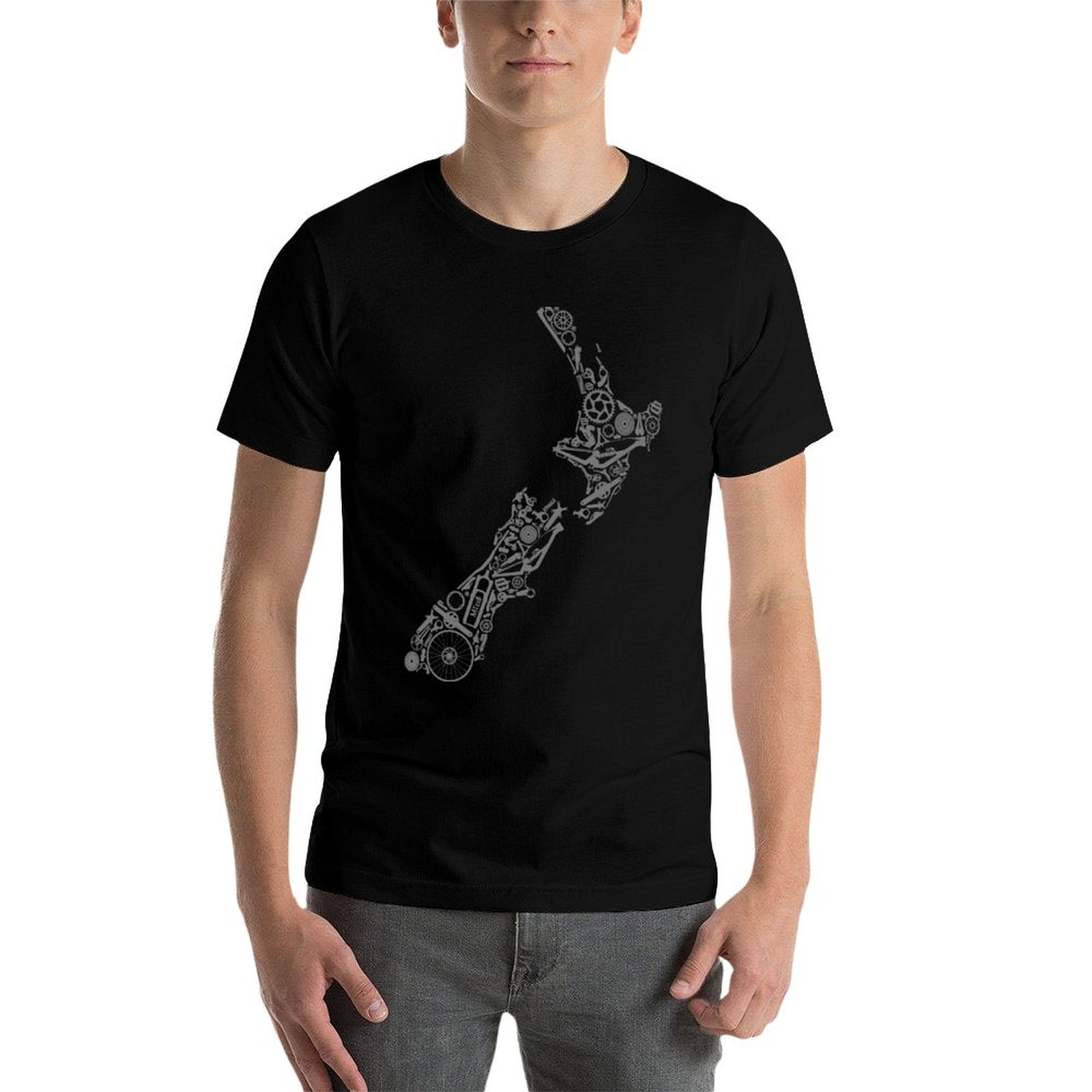 ニュージーランド - グレー、マウンテンバイクの国 Tシャツ - Mountain Biking New Zealand のレビューと価格