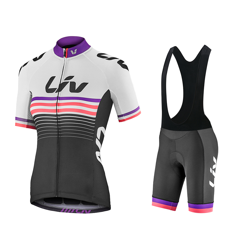 Liv-女性用サイクリングジャージとよだれかけショーツ,半袖 - Mountain Biking Jersey のレビューと価格