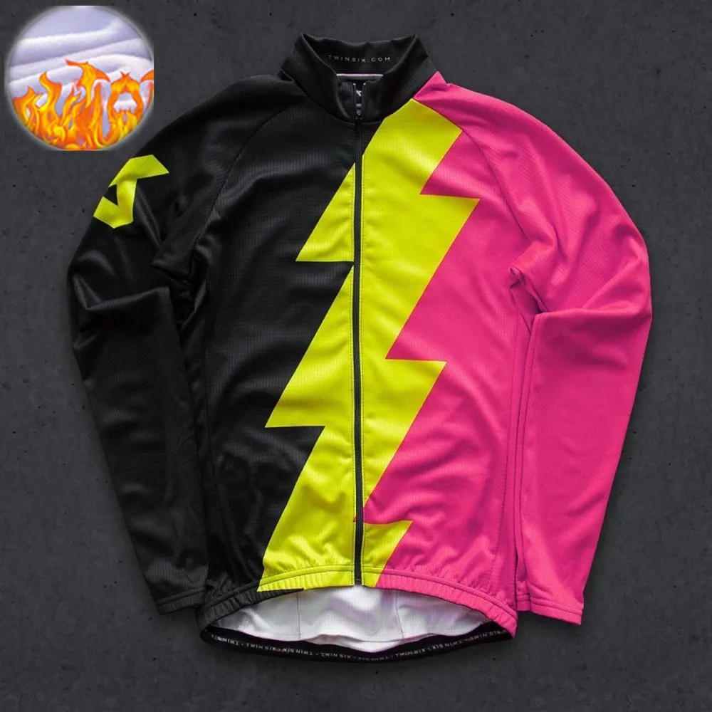 冬長袖サーマルフリースサイクリング服男性屋外乗馬 MTB R - Mountain Biking Jacket のレビューと価格